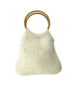 Zara Knitted bag with a wooden handle