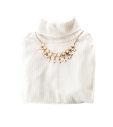 Calvin Klein White cotton blouse with necklace