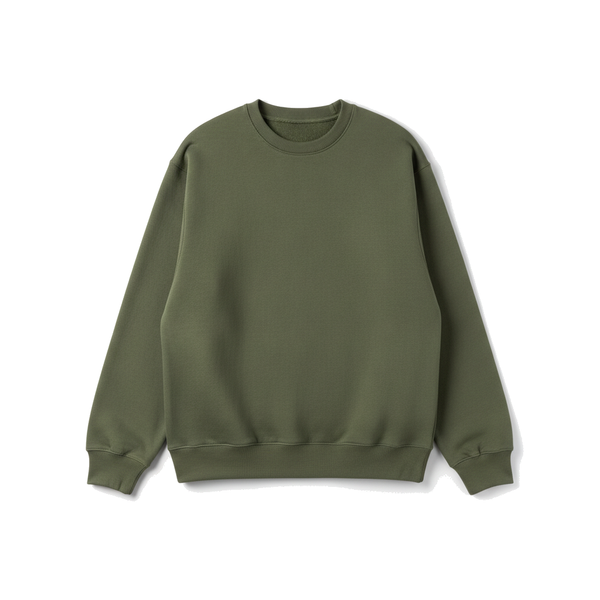 Saga & Stone Olive heavyweight crew sweatshirt