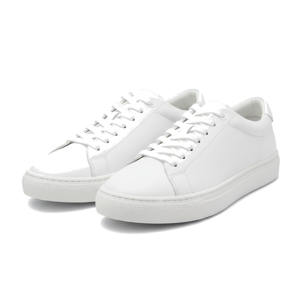 Driftline White low-top leather sneakers